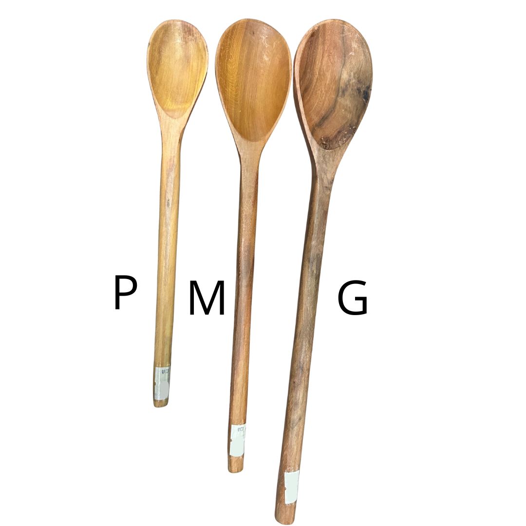 Kit 3 Colheres de Madeira Maciça P M G – Benvindo’s Utilidades