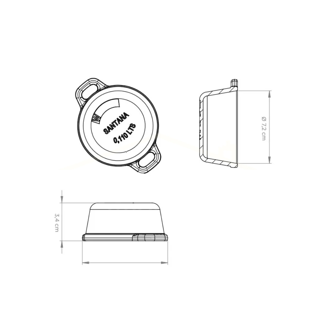 Molheira Malga (Cumbuca) em Ferro Fundido N° 10 Santana (320ml)