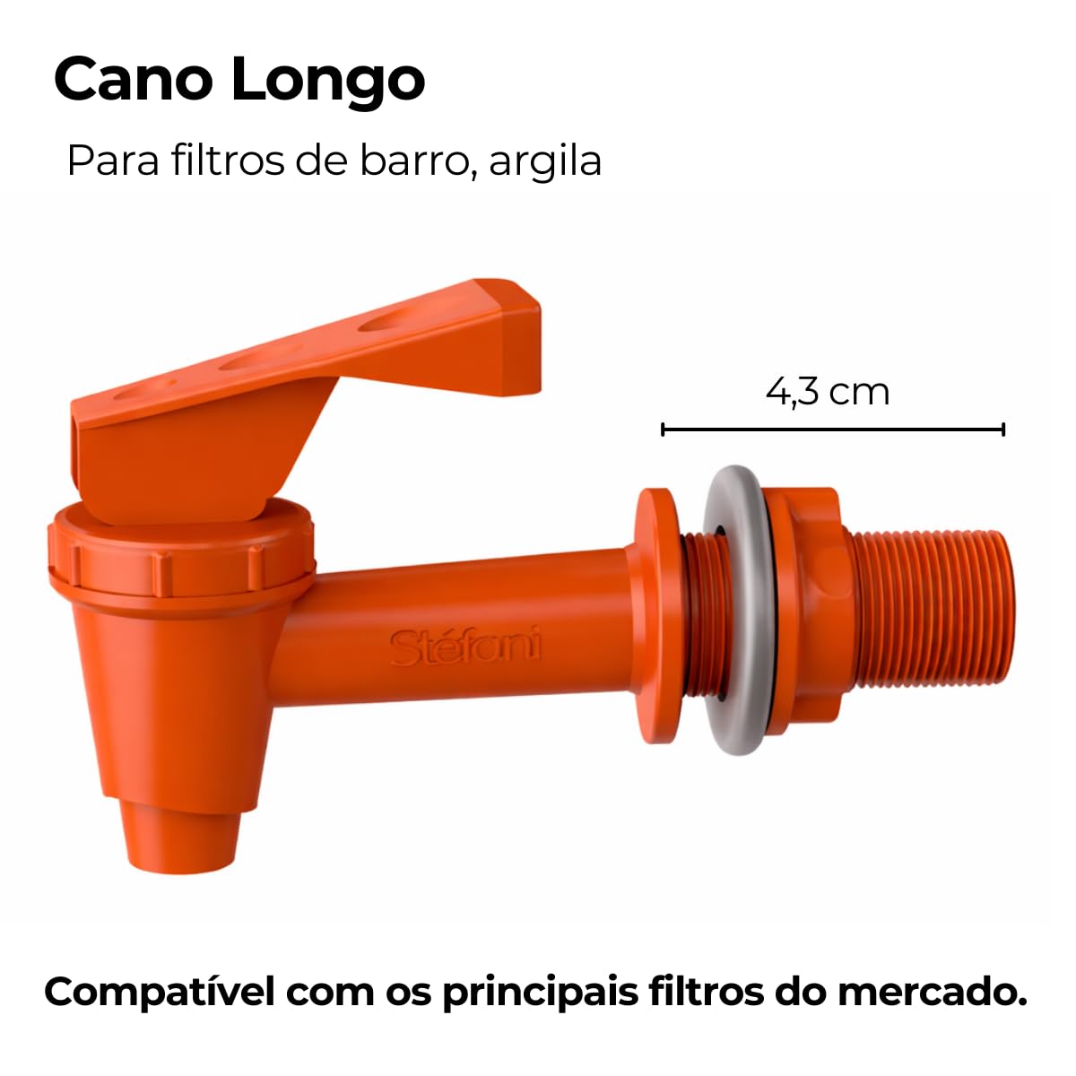 Torneira Clic Marrom para Filtros de Água São João