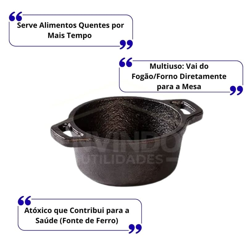 Molheira de Ferro Barbecue N° 8 em Ferro Fundido Santana (110ml)