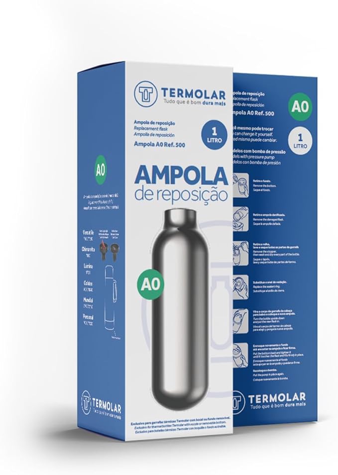 Ampola Térmica 1 Litro (C0) Termolar para Garrafa Térmica