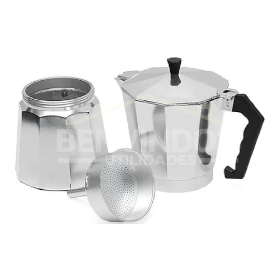 Cafeteira italiana 6 xicaras aluminio